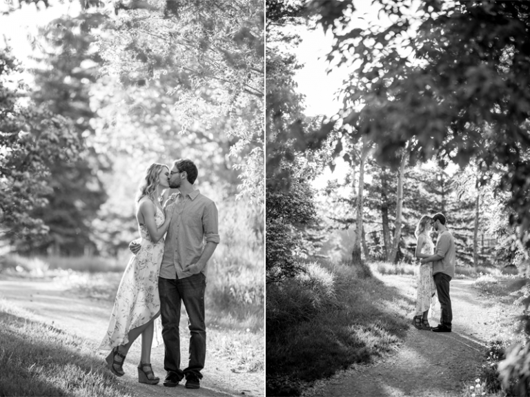 Black & white engagement photos by Collin Stumpf Photography