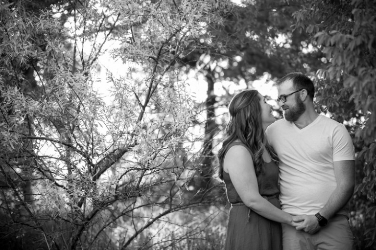 Amanda & Danny Black and white engagement photo by Collin Stumpf Photography