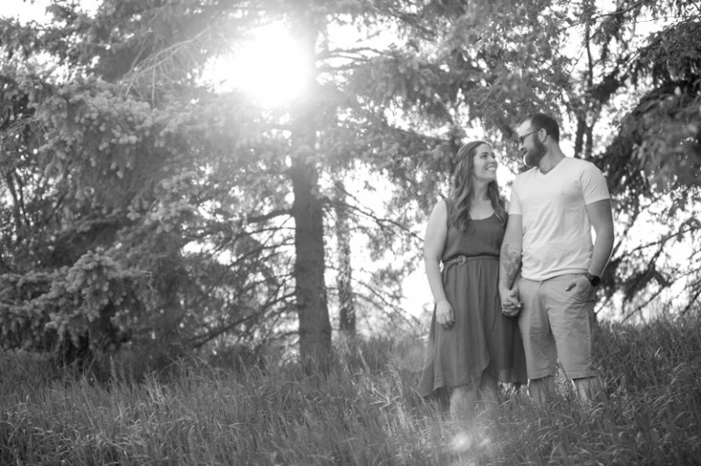black and white engagement photograph with Amanda & Danny by Collin Stumpf Photography