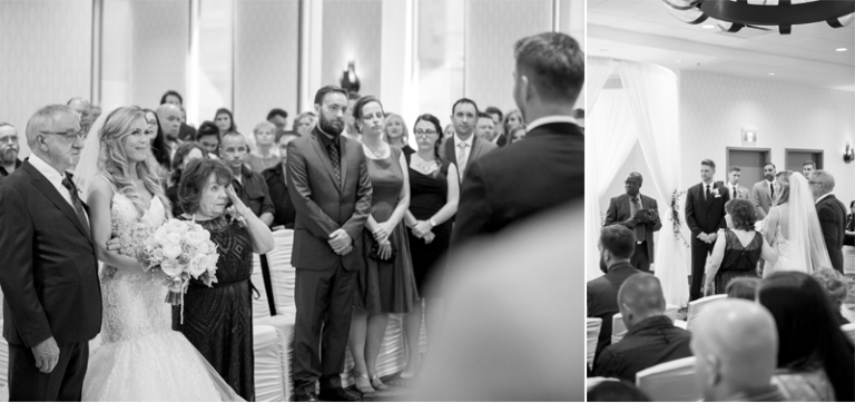 Wedding ceremony at the DoubleTree Hilton Regina by Collin Stumpf Photography