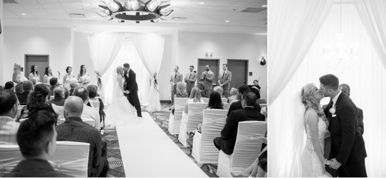 Amanda & Josh first kiss in Regina by Collin Stumpf Photography