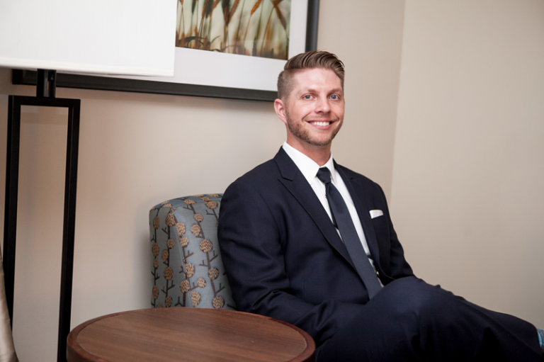 The groom, ready for the ceremony in Regina, SK by Collin Stumpf