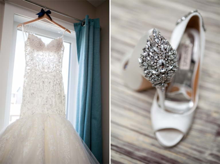 Amanda's wedding dress & shoes