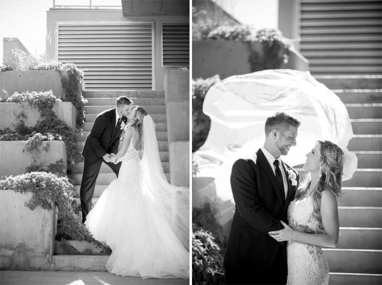 flowing veil wedding portrait by Collin Stumpf Photography