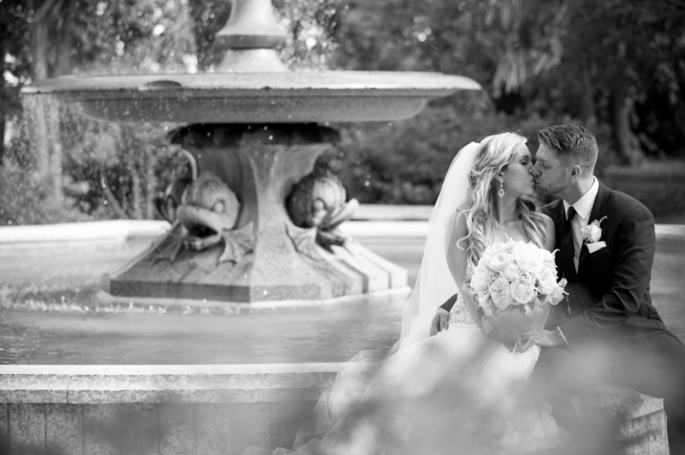 Amanda & Josh fountain wedding portrait in Regina by Collin Stumpf Photography