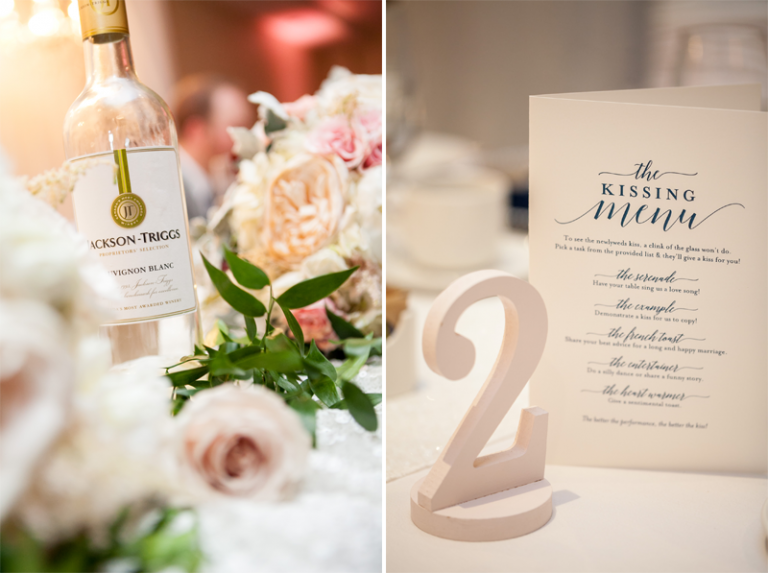 Kissing menu & wine photograph