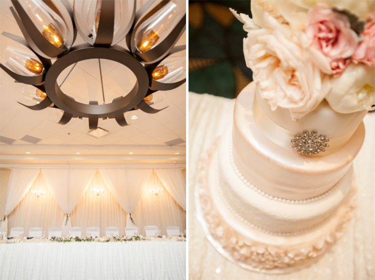 Head table & cake detail photograph