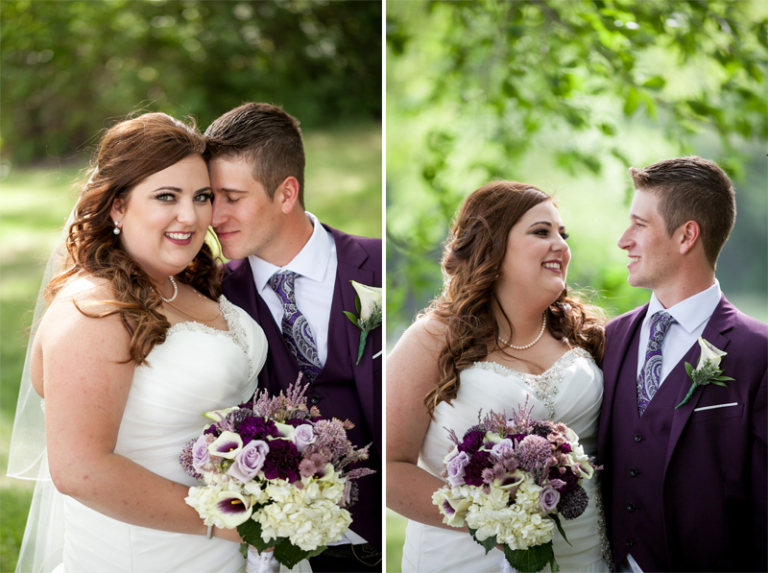 Bride and Groom romantic portrait
