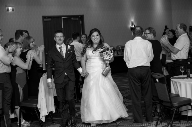 Bride and Groom reception entrance Double Tree Hilton Wedding Regina