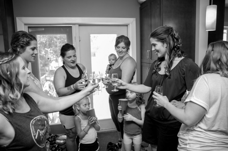 bridesmaid morning toast