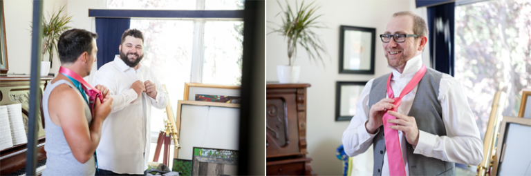 Groomsmen getting ready