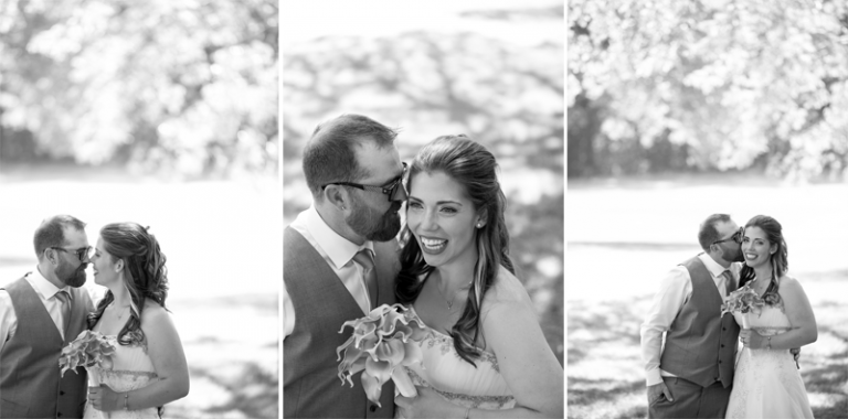 bride and groom portrait black and white