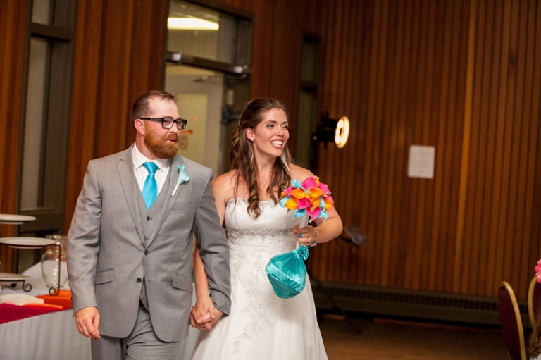 Bride and Groom Reception entrance at St Mary's Hall Regina