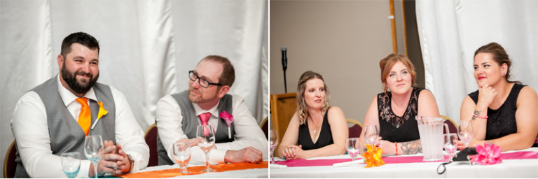 wedding party candid photos at wedding reception