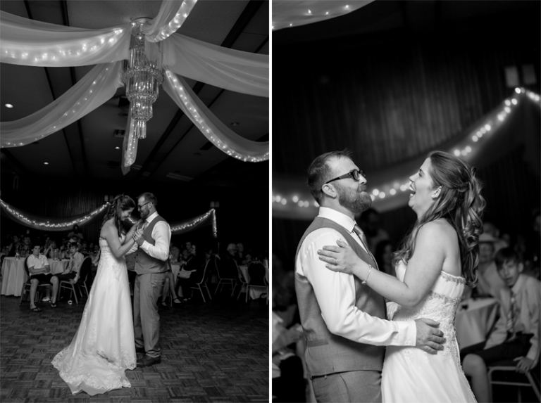 bride and groom first dance photo