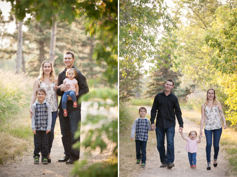 Family Photo walking down path