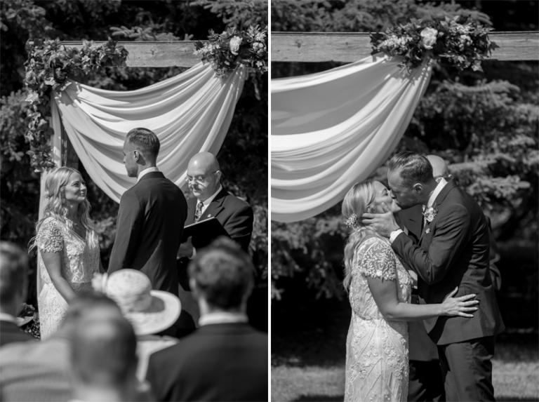 first kiss in black and white