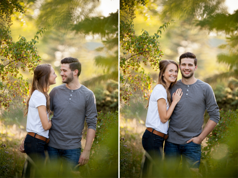 couple with golden evening light