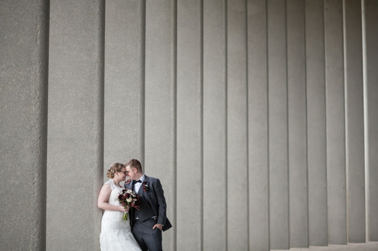 Bride and Groom at RCMP Heritage Centre, Regina by Collin Stumpf