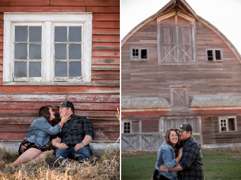 Engagement Photos with Red Barn