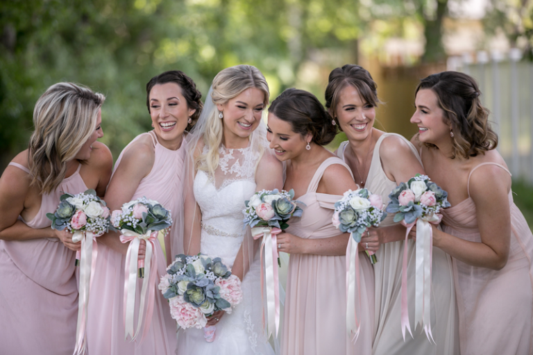 bride with bridesmaid photo
