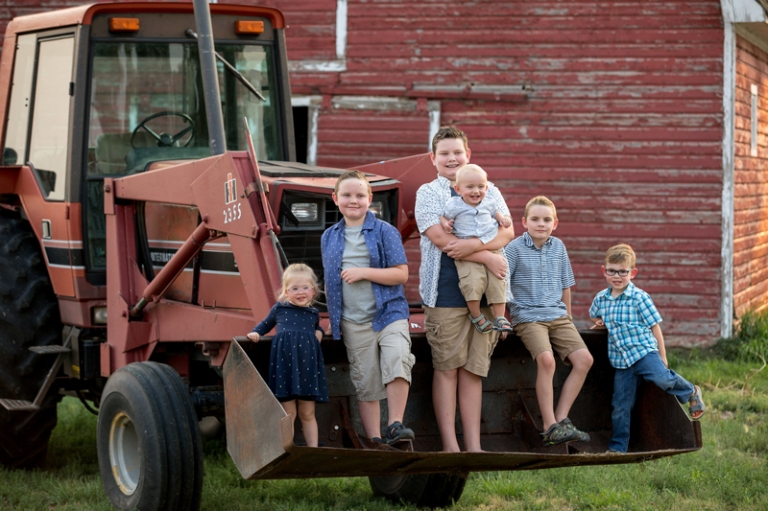 Family Photography with a tractor