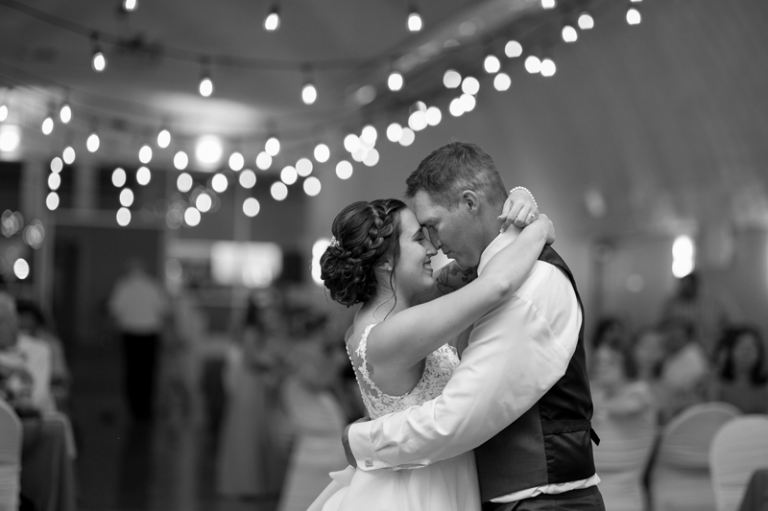 Bride and groom first dance photo