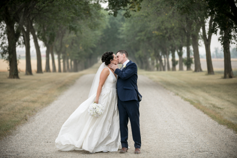 Collin Stumpf Photography bride and groom on gravel road