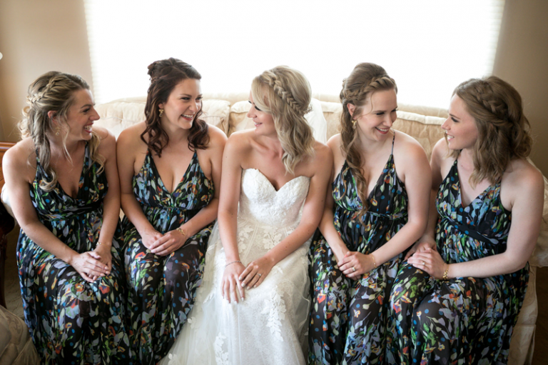 bride and bridesmaids